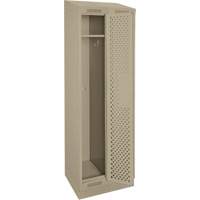 Casiers Clean Line, Bloc de 2, 24" x 15" x 82", Acier, Beige, Rivet (assembl&eacute;), Perfor&eacute; NRZ Safety Inc.