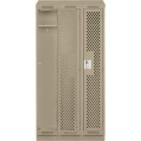 Casiers Clean Line, Bloc de 3, 36" x 15" x 82", Acier, Beige, Rivet (assembl&eacute;), Perfor&eacute; NRZ Safety Inc.