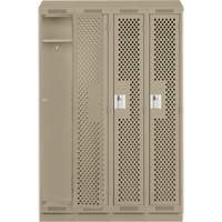 Casiers Clean Line, Bloc de 4, 48" x 15" x 82", Acier, Beige, Rivet (assembl&eacute;), Perfor&eacute; NRZ Safety Inc.