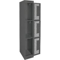 Casiers Clean Line, 3 niveaux, 12" x 12" x 72", Acier, Charbon, Rivet (assembl&eacute;), Perfor&eacute; NRZ Safety Inc.