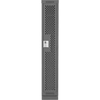 Clean Line Lockers, 12" x 12" x 76", Steel, Charcoal, Rivet (Assembled), Perforated NRZ Safety Inc.
