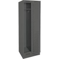 Clean Line Lockers, Bank of 2, 24" x 12" x 76", Steel, Charcoal, Rivet (Assembled), Perforated NRZ Safety Inc.