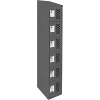 Assembled Lockerettes Clean Line Perforated Economy Lockers, 6 -tier, 18" x 72" x 12", Steel NRZ Safety Inc.