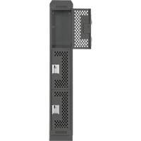 Clean Line Lockers, 3 -tier, 12" x 18" x 82", Steel, Charcoal, Rivet (Assembled), Perforated NRZ Safety Inc.