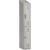 Concorde Heavy-Duty Lockers, 2 -tier, 12" x 18" x 78", Steel, Grey, Welded (Assembled) NRZ Safety Inc.