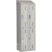 Casiers robustes Concorde, 2 niveaux, Bloc de 2, 24" x 18" x 78", Acier, Gris, Soud&eacute; (assembl&eacute;) NRZ Safety Inc.