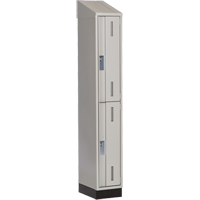 Concorde Heavy-Duty Lockers, 2 -tier, 12" x 18" x 82", Steel, Grey, Welded (Assembled) NRZ Safety Inc.