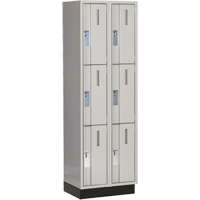 Casiers robustes Concorde, 3 niveaux, Bloc de 2, 24" x 18" x 76", Acier, Gris, Soud&eacute; (assembl&eacute;) NRZ Safety Inc.