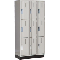 Casiers robustes Concorde, 3 niveaux, Bloc de 3, 36" x 18" x 76", Acier, Gris, Soud&eacute; (assembl&eacute;) NRZ Safety Inc.