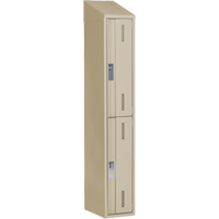 Concorde Heavy-Duty Lockers, 2 -tier, 12" x 18" x 78", Steel, Beige, Welded (Assembled) NRZ Safety Inc.