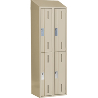 Casiers robustes Concorde, 2 niveaux, Bloc de 2, 24" x 18" x 78", Acier, Beige, Soud&eacute; (assembl&eacute;) NRZ Safety Inc.