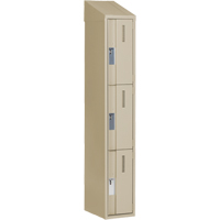 Concorde Heavy-Duty Lockers, 3 -tier, 12" x 18" x 78", Steel, Beige, Welded (Assembled) NRZ Safety Inc.