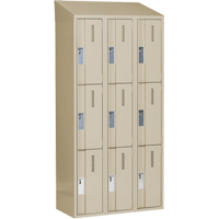 Concorde Heavy-Duty Lockers, 3 -tier, Bank of 3, 36" x 18" x 78", Steel, Beige, Welded (Assembled) NRZ Safety Inc.