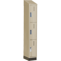 Concorde Heavy-Duty Lockers, 3 -tier, 12" x 18" x 82", Steel, Beige, Welded (Assembled) NRZ Safety Inc.