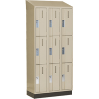 Casiers robustes Concorde, 3 niveaux, Bloc de 3, 36" x 18" x 82", Acier, Beige, Soud&eacute; (assembl&eacute;) NRZ Safety Inc.