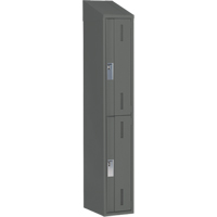 Concorde Heavy-Duty Lockers, 2 -tier, 12" x 18" x 78", Steel, Charcoal, Welded (Assembled) NRZ Safety Inc.