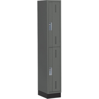 Concorde Heavy-Duty Lockers, 2 -tier, 12" x 18" x 76", Steel, Charcoal, Welded (Assembled) NRZ Safety Inc.