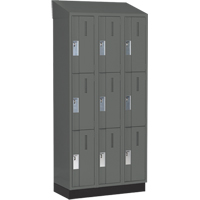Casiers robustes Concorde, 3 niveaux, Bloc de 3, 36" x 18" x 82", Acier, Charbon, Soud&eacute; (assembl&eacute;) NRZ Safety Inc.