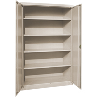 Armoires de rangement Hi-Boy profondes, Acier, 4 Tablettes, 72" h x 36" la x 24" P, Beige NRZ Safety Inc.