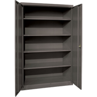 Armoires de rangement Hi-Boy profondes, Acier, 4 Tablettes, 72" h x 36" la x 24" P, Charbon NRZ Safety Inc.