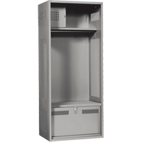 Gear Locker, Steel, 24" W x 24" D x 72" H, Grey NRZ Safety Inc.
