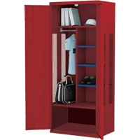 Deluxe Gear Locker, Steel, 36" W x 24" D x 72" H, Red NRZ Safety Inc.