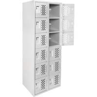 Clean Line Lockerettes, 6 -tier, Bank of 2, 18" x 72" x 12", Steel NRZ Safety Inc.