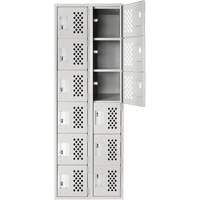 Clean Line Lockerettes, 6 -tier, Bank of 2, 18" x 72" x 12", Steel NRZ Safety Inc.