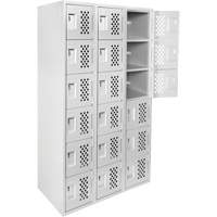 Clean Line Lockerettes, 6 -tier, Bank of 3, 18" x 72" x 12", Steel NRZ Safety Inc.