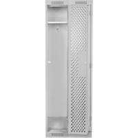 Clean Line Lockers, Bank of 2, 24" x 12" x 76", Steel, Grey, Rivet (Assembled), Perforated NRZ Safety Inc.