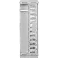 Casiers Clean Line, Bloc de 2, 24" x 15" x 82", Acier, Gris, Rivet (assembl&eacute;), Perfor&eacute; NRZ Safety Inc.