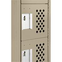 Assembled Lockerettes Clean Line Perforated Economy Lockers, 6 -tier, 18" x 72" x 12", Steel NRZ Safety Inc.