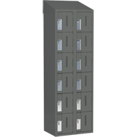 Concorde Heavy-Duty Lockers, 6 -tier, Bank of 2, 24" x 18" x 78", Steel, Charcoal, Welded (Assembled) NRZ Safety Inc.