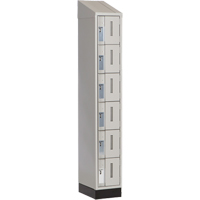 Concorde Heavy-Duty Lockers, 6 -tier, 12" x 18" x 82", Steel, Grey, Welded (Assembled) NRZ Safety Inc.