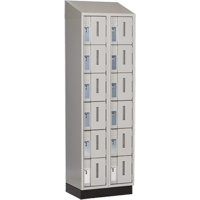 Concorde Heavy-Duty Lockers, 6 -tier, Bank of 2, 24" x 18" x 82", Steel, Grey, Welded (Assembled) NRZ Safety Inc.