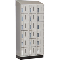Concorde Heavy-Duty Lockers, 6 -tier, Bank of 3, 36" x 18" x 82", Steel, Grey, Welded (Assembled) NRZ Safety Inc.