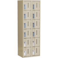 Casiers robustes Concorde, 6 niveaux, Bloc de 2, 24" x 18" x 72", Acier, Beige, Soud&eacute; (assembl&eacute;) NRZ Safety Inc.