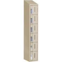 Concorde Heavy-Duty Lockers, 6 -tier, 12" x 18" x 78", Steel, Beige, Welded (Assembled) NRZ Safety Inc.