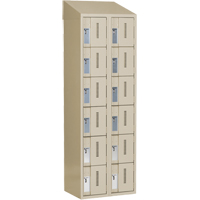 Concorde Heavy-Duty Lockers, 6 -tier, Bank of 2, 24" x 18" x 78", Steel, Beige, Welded (Assembled) NRZ Safety Inc.