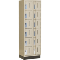 Casiers robustes Concorde, 6 niveaux, Bloc de 2, 24" x 18" x 76", Acier, Beige, Soud&eacute; (assembl&eacute;) NRZ Safety Inc.