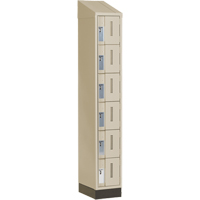 Concorde Heavy-Duty Lockers, 6 -tier, 12" x 18" x 82", Steel, Beige, Welded (Assembled) NRZ Safety Inc.