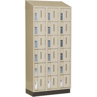 Concorde Heavy-Duty Lockers, 6 -tier, Bank of 3, 36" x 18" x 82", Steel, Beige, Welded (Assembled) NRZ Safety Inc.