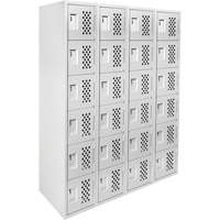 Clean Line Lockerettes, 6 -tier, Bank of 4, 18" x 72" x 12", Steel NRZ Safety Inc.