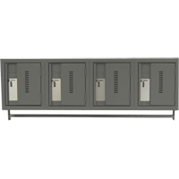 Wall Hung Lockers - Heavy Duty, Bank of 4, 18" x 12" x 12", Steel NRZ Safety Inc.