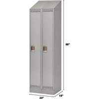 Casiers, Bloc de 2, 24" x 18" x 86", Acier, Gris, D&eacute;mont&eacute; NRZ Safety Inc.