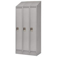 Casiers assembl&eacute;s, Bloc de 3, 36" x 18" x 72", Acier, Gris, Rivet (assembl&eacute;) NRZ Safety Inc.