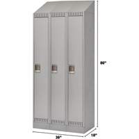 Casiers, Bloc de 3, 36" x 18" x 86", Acier, Gris, D&eacute;mont&eacute; NRZ Safety Inc.