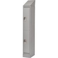 Lockers, 2 -tier, 12" x 18" x 86", Steel, Grey, Knocked Down NRZ Safety Inc.