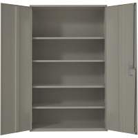 Extra Wide Hi-Boy Storage Cabinet, Steel, 4 Shelves, 72" H x 48" W x 24" D, Grey NRZ Safety Inc.