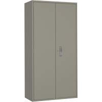 Wardrobe Storage Cabinet, Steel, 36" W x 18" D x 72" H, Grey NRZ Safety Inc.